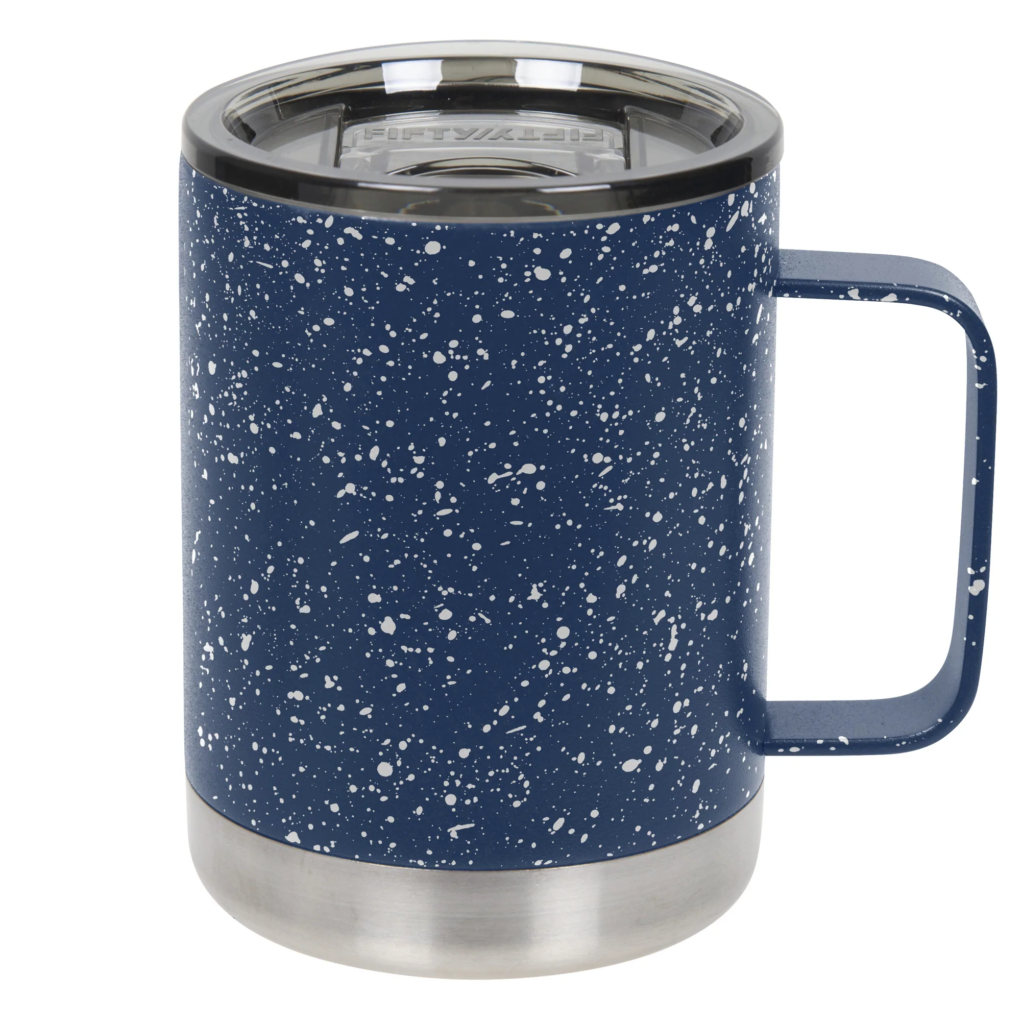 FIFTY/FIFTY, 12oz - Navy Speckled Camp Mug with Slide Lid, Size 12 oz, Color Blue, Model# T12000001